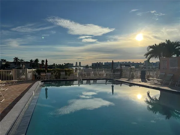 a view of a terrace with sitting area