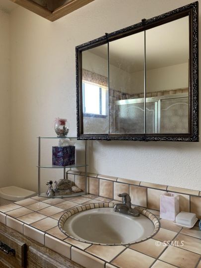 300 South Locust Street Ridgecrest, CA 93555 - Photo 16 of 23 a bathroom with a sink and a mirror