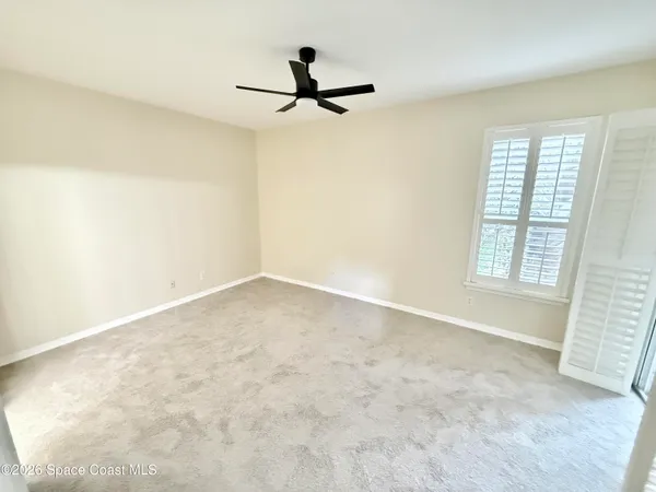 an empty room with a window