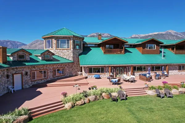 an outdoor space with garden view