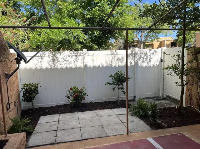 a view of outdoor space with garden