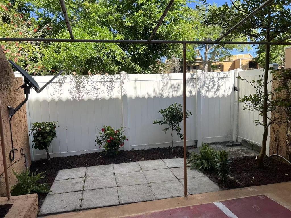 a view of outdoor space with garden