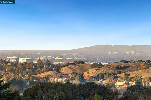 a view of city and mountain