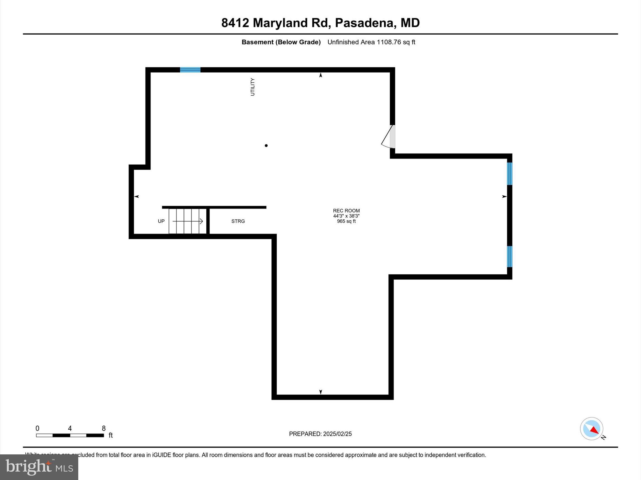 8412 Maryland Road Pasadena, MD 21122 - Photo 61 of 61 Basement and downstairs Floor plan
