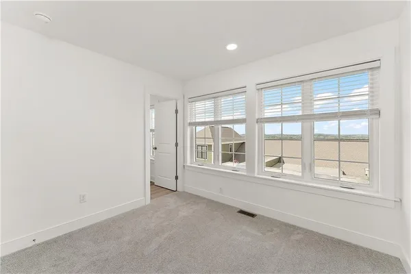 an empty room with a window