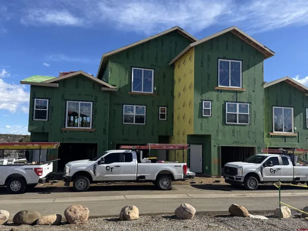 a car parked in front of a house