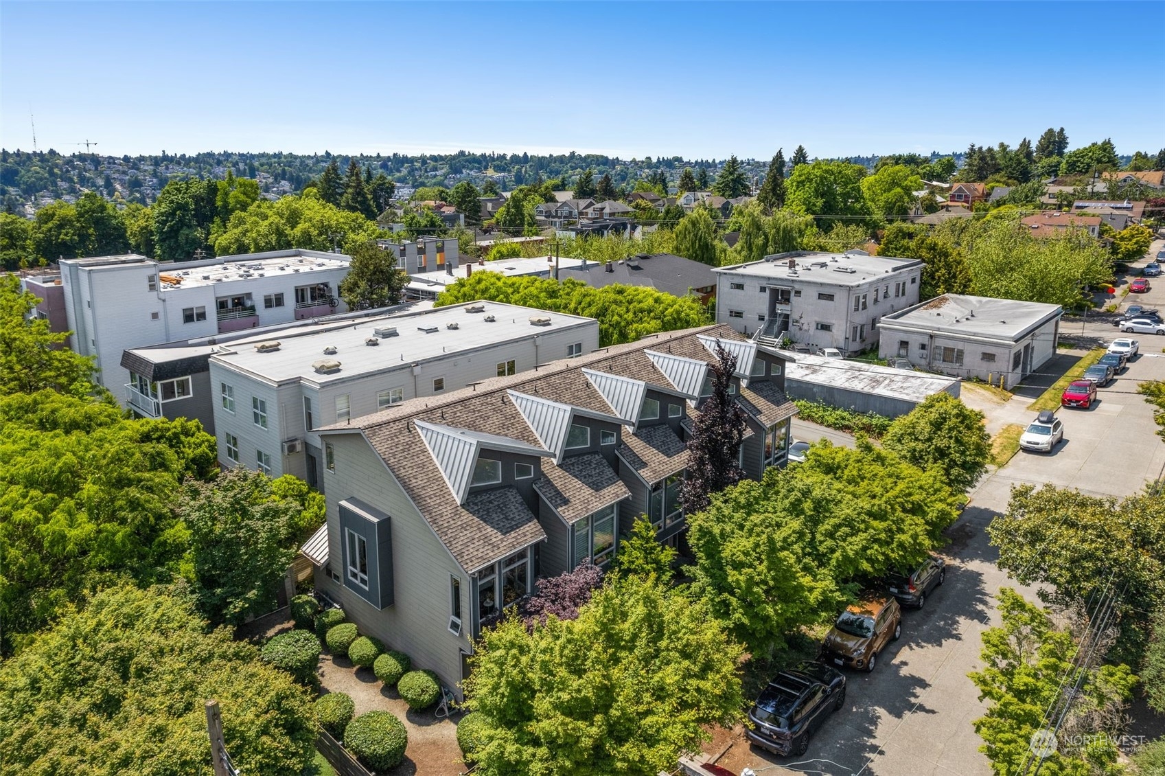 723 North 42nd Street Seattle, WA 98103 - Photo 27 of 27 an aerial view of a house with a garden