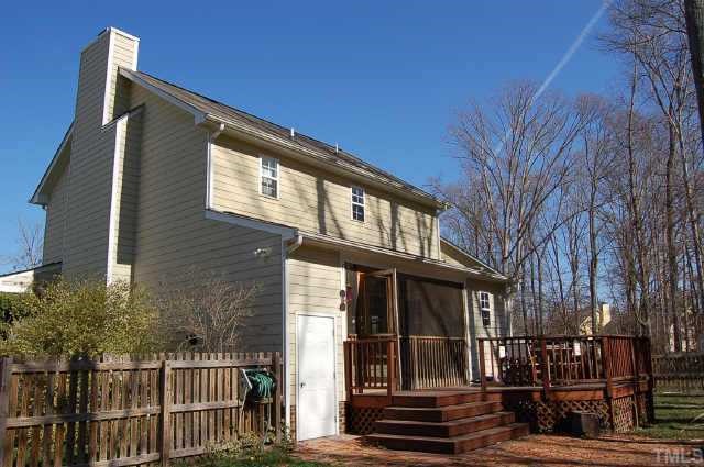 26 Round Spring Lane Durham, NC 27712 - Photo 10 of 11 VIEW OF DECK AND BACK OF HOME - FENCED YARD!