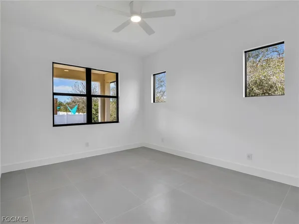 an empty room with a window