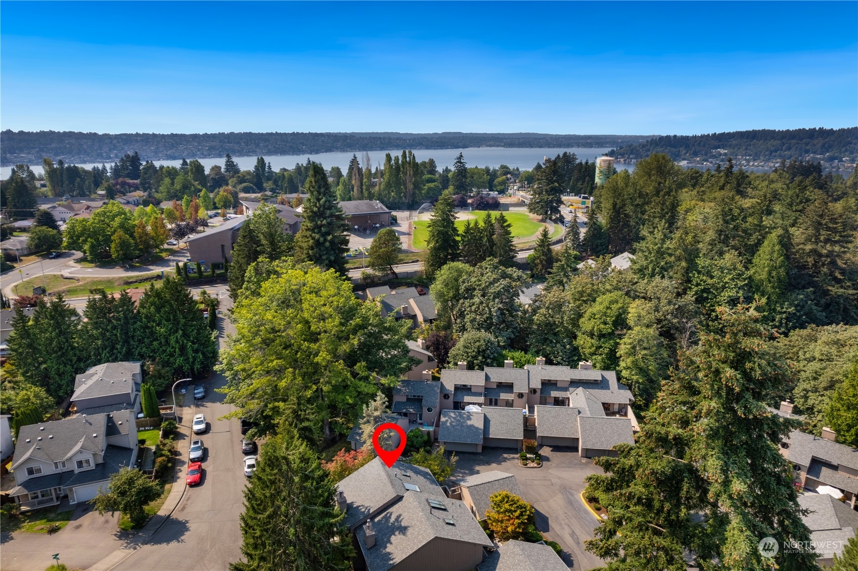 2900 Kennewick Place Northeast Renton, WA 98056 - Photo 32 of 40 an aerial view of a house with a garden