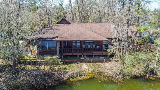 a house with trees in front of it