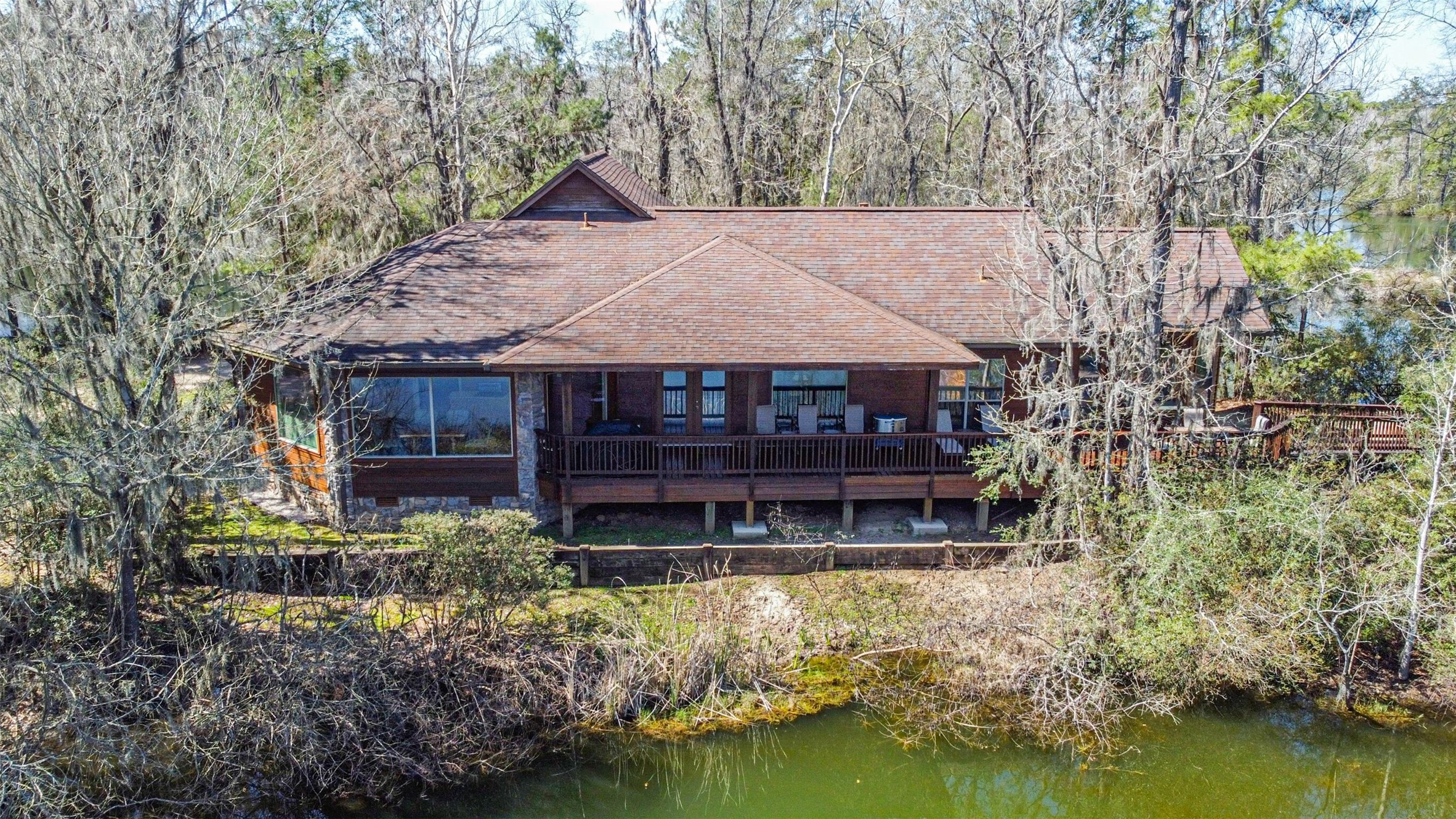 a house with trees in front of it