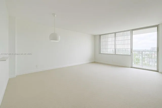 an empty room with a window