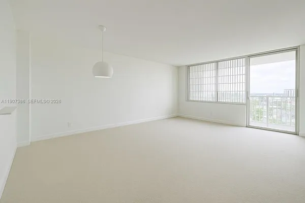 an empty room with a window