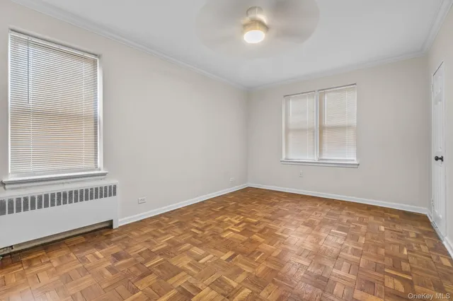 an empty room with a window