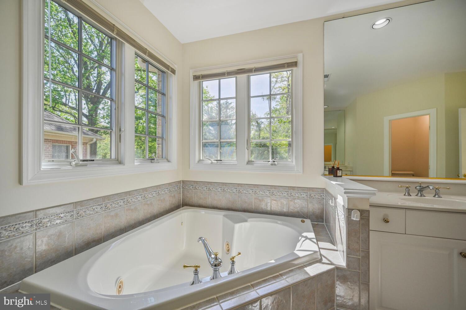 7401 Honesty Way Bethesda, MD 20817 - Photo 22 of 54 a bath tub sitting in a bathroom next to a window
