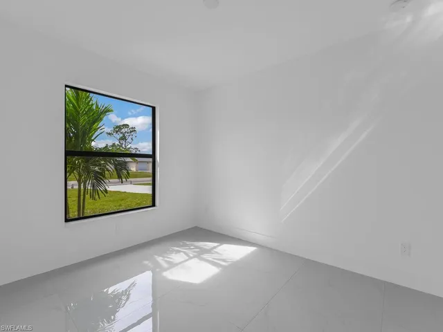 an empty room with a window