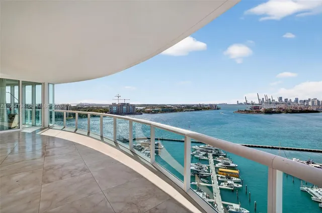 a view of a city from a balcony