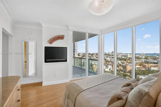 a view of a city with tall buildings