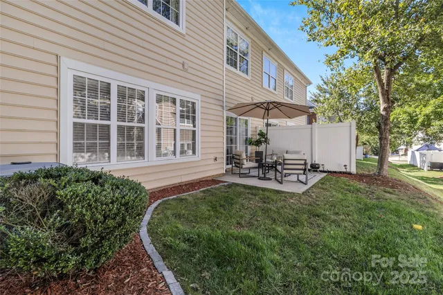 a house view with a garden space