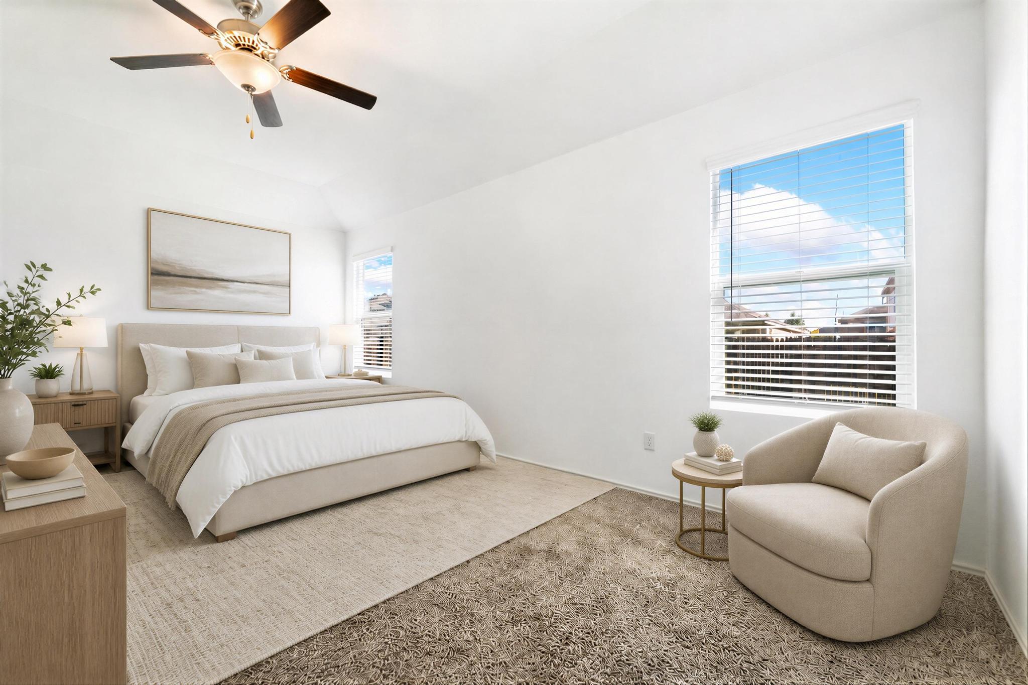 133 Konik Road Georgetown, TX 78626 - Photo 10 of 29 a bedroom with bed couch and window