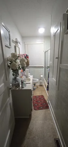 an aerial view of house with yard