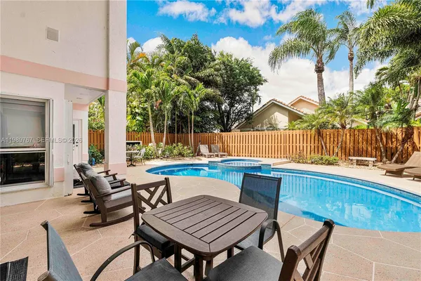 a outdoor view with a sitting space