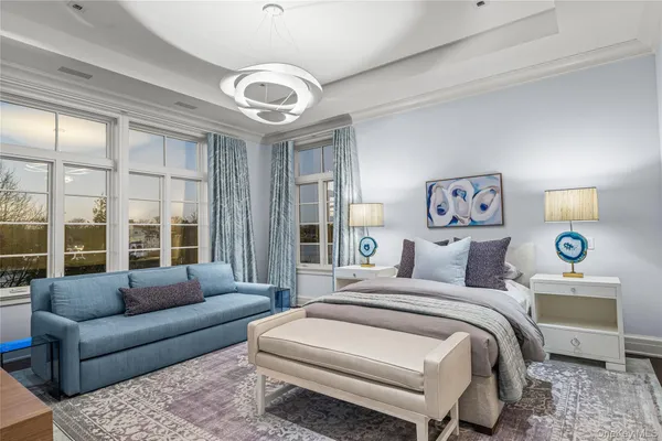 a living room with furniture and window