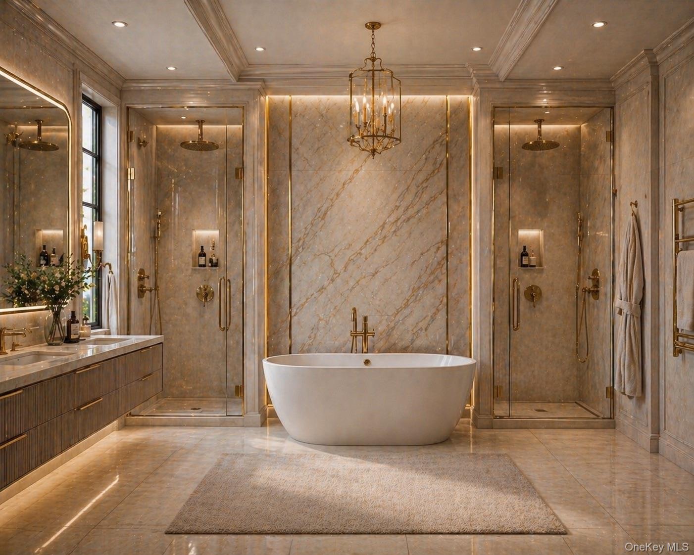 36 Emerson Road Brookville, NY 11545 - Photo 6 of 6 a bathroom with a bathtub and a shower
