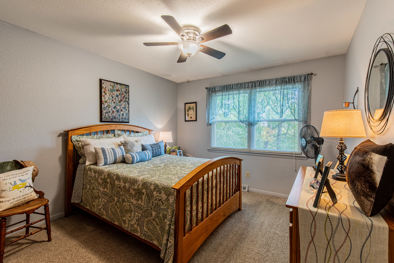 2555 Ridgefield Road Princeton, IL 61356 - Photo 23 of 50 a bedroom with a bed and a table