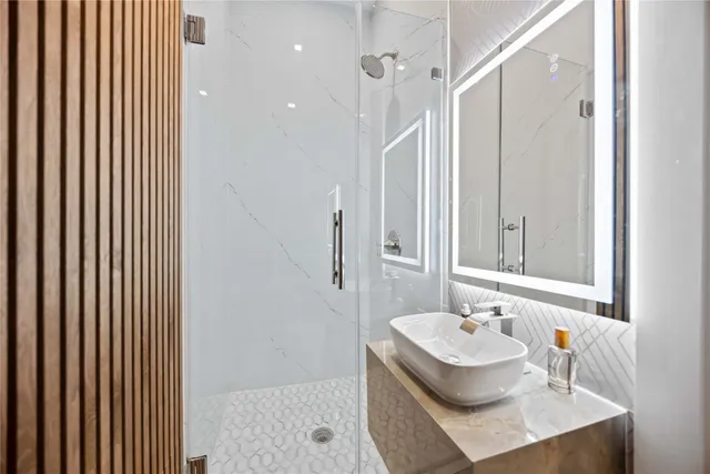 a view of a building with a swimming pool