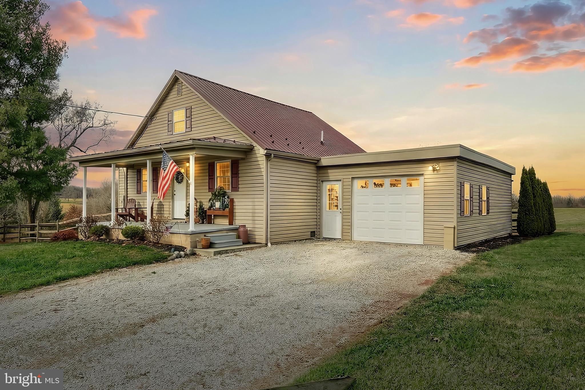 a view of a house with garden