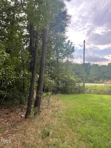 a view of a yard with a tree