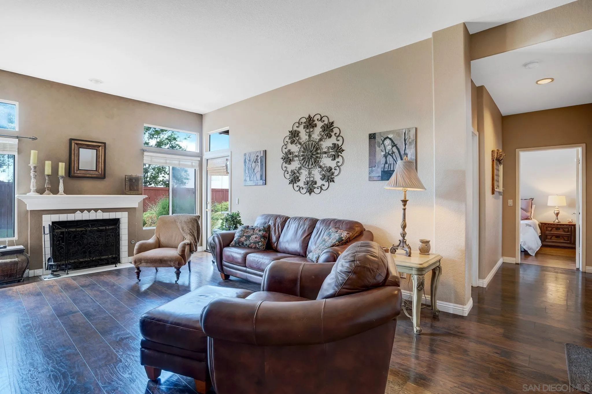 1372 Graham Place Escondido, CA 92026 - Photo 15 of 63 a living room with furniture and a fireplace