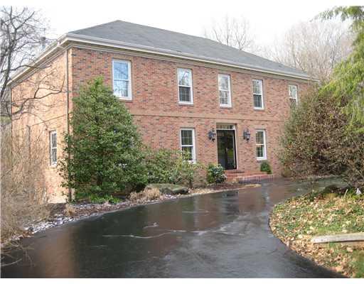 Exterior Front. Arrive in style to your front door on  Governors driveway to this special 4/5 Bedroom John Hobart Miller Brick Colonial in close-in niche in Fox Chapel Borough.Minutes to Rt.28,Highland Park access,shopping/restaurants.