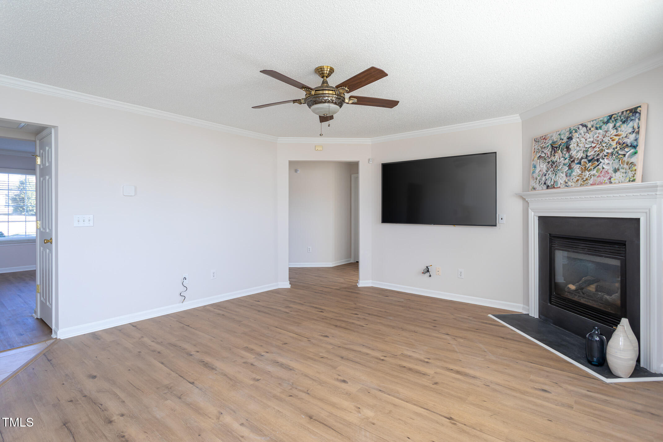 3208 Flowery Branch Road Raleigh, NC 27610 - Photo 4 of 32 Living Room w/ Fireplace