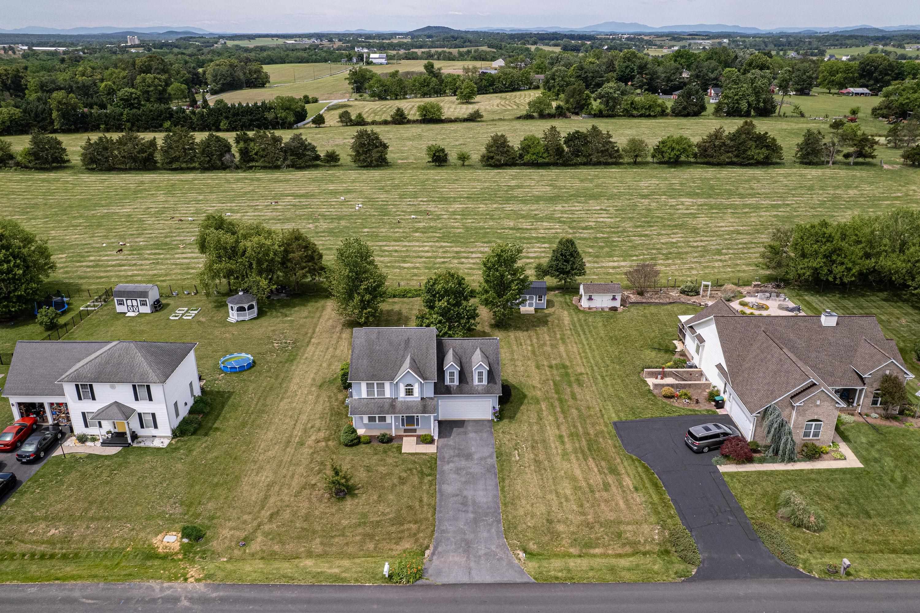 536 Three Leagues Road McGaheysville, VA 22840 - Photo 64 of 71 an aerial view of a house with a lake view
