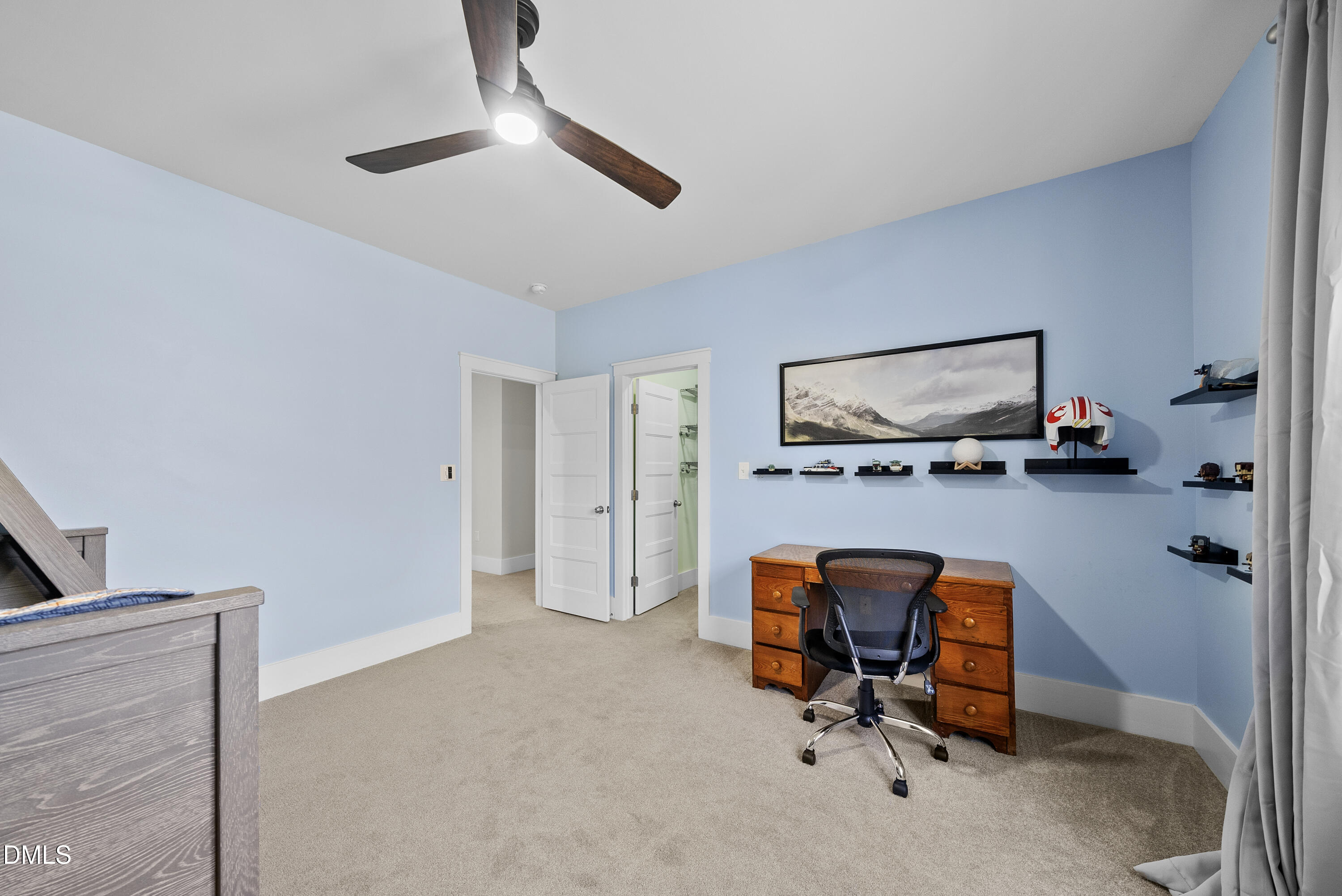 2416 Eddie Howard Road Willow Spring, NC 27592 - Photo 52 of 64 a view of room with workspace and mirror