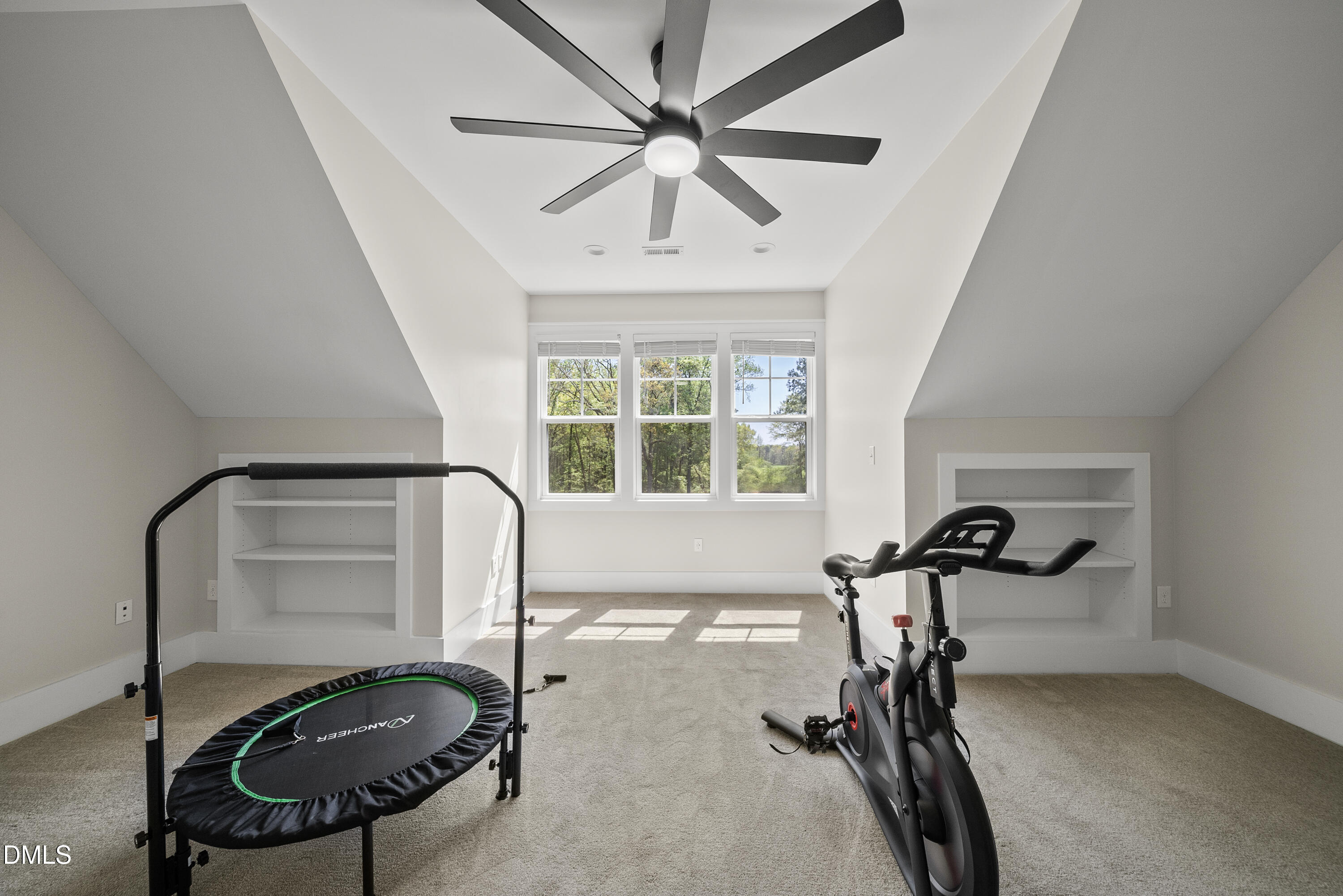 2416 Eddie Howard Road Willow Spring, NC 27592 - Photo 60 of 64 a room with gym equipment and windows