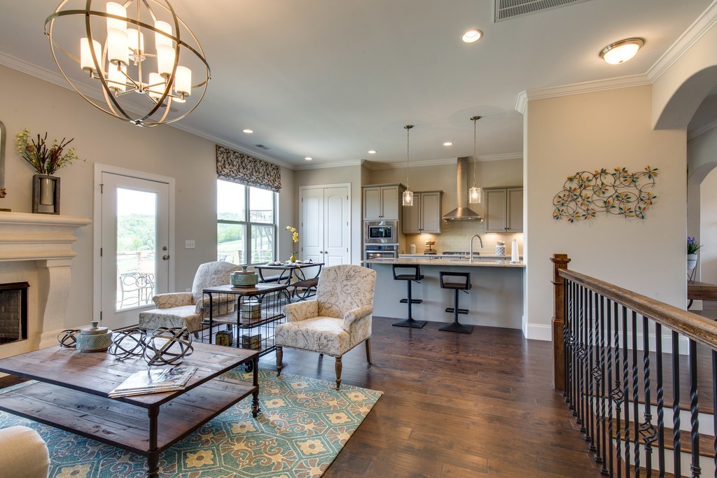 3910 Hon Circle Murfreesboro, TN 37128 - Photo 9 of 25 a living room with furniture and a chandelier