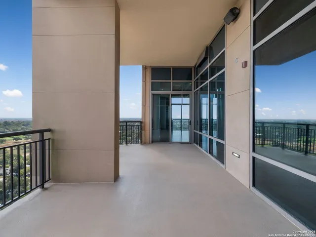 a view of gallery with windows