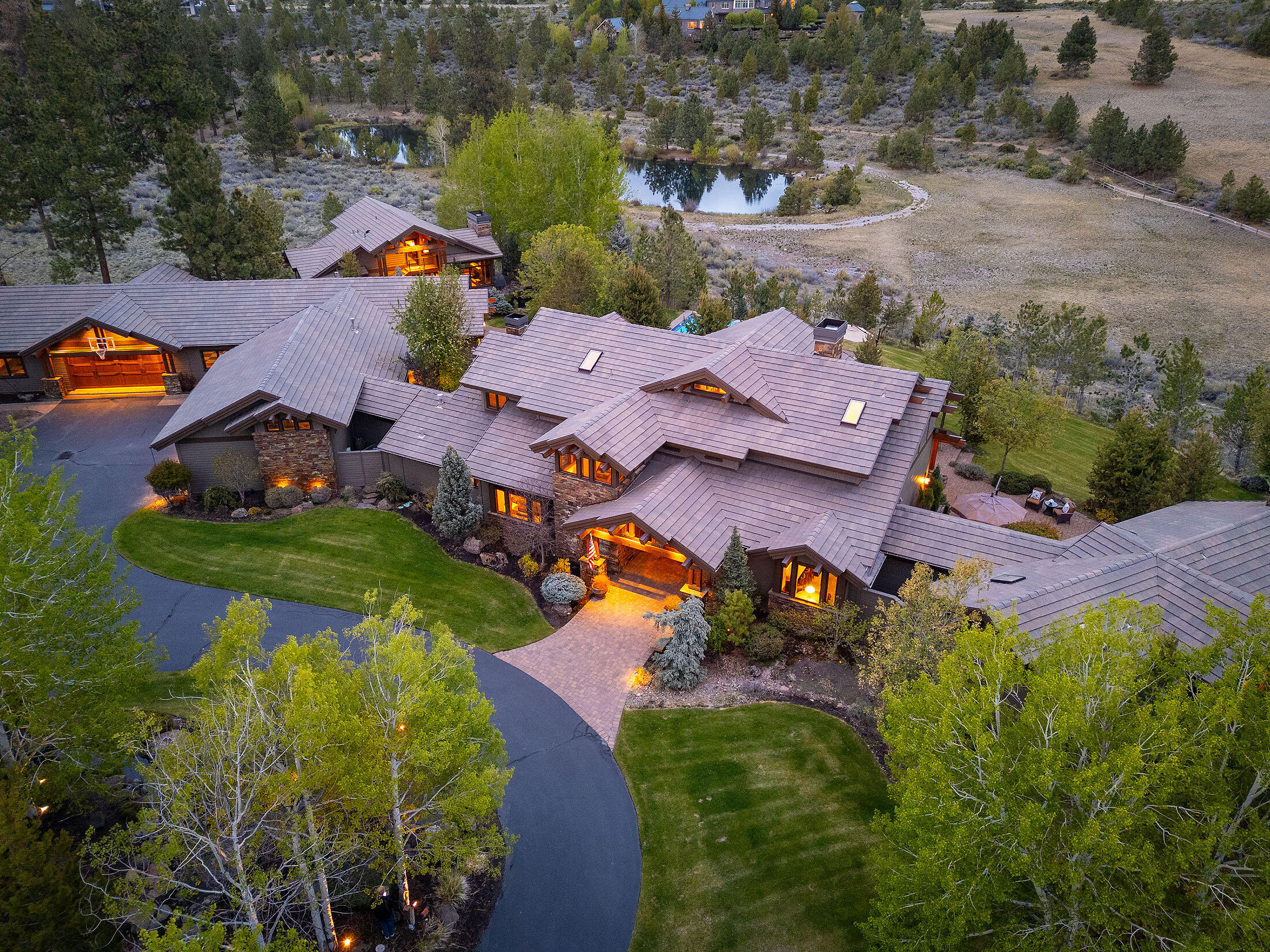 18883 Sutherland Court Bend, OR 97702 - Photo 63 of 70 A captivating aerial reveals the full expanse of this 10+ acre private retreat.