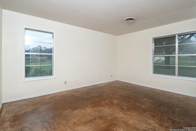 an empty room with a window