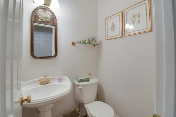 a bathroom with a toilet