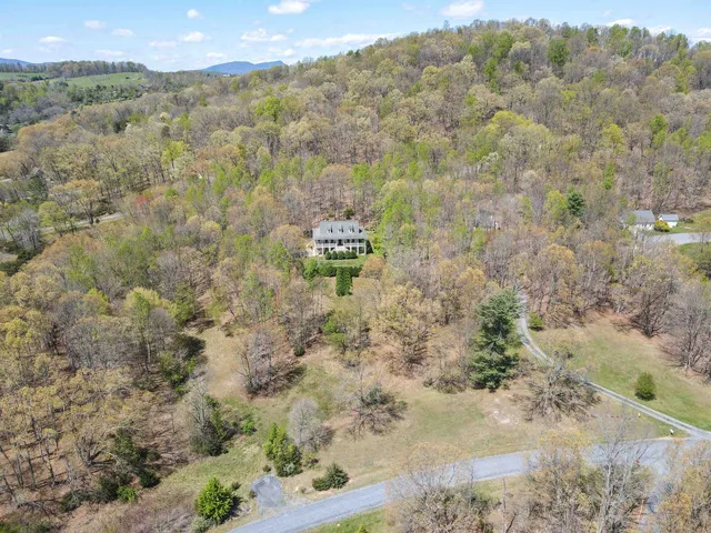 a view of an outdoor space and mountain view