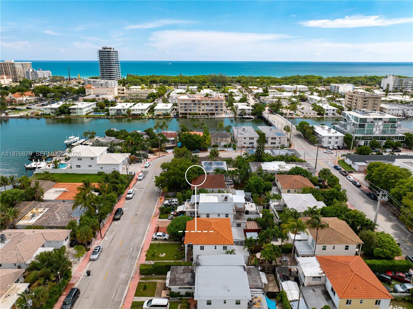 642 86th Street Miami Beach, FL 33141 - Photo 39 of 48 an aerial view of ocean and residential houses with outdoor space
