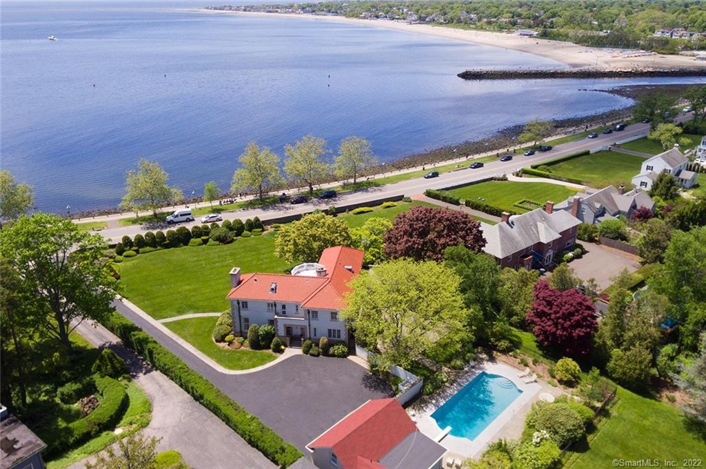 33 Eames Boulevard Bridgeport, CT 06605 - Photo 1 of 1 an aerial view of a house with a swimming pool