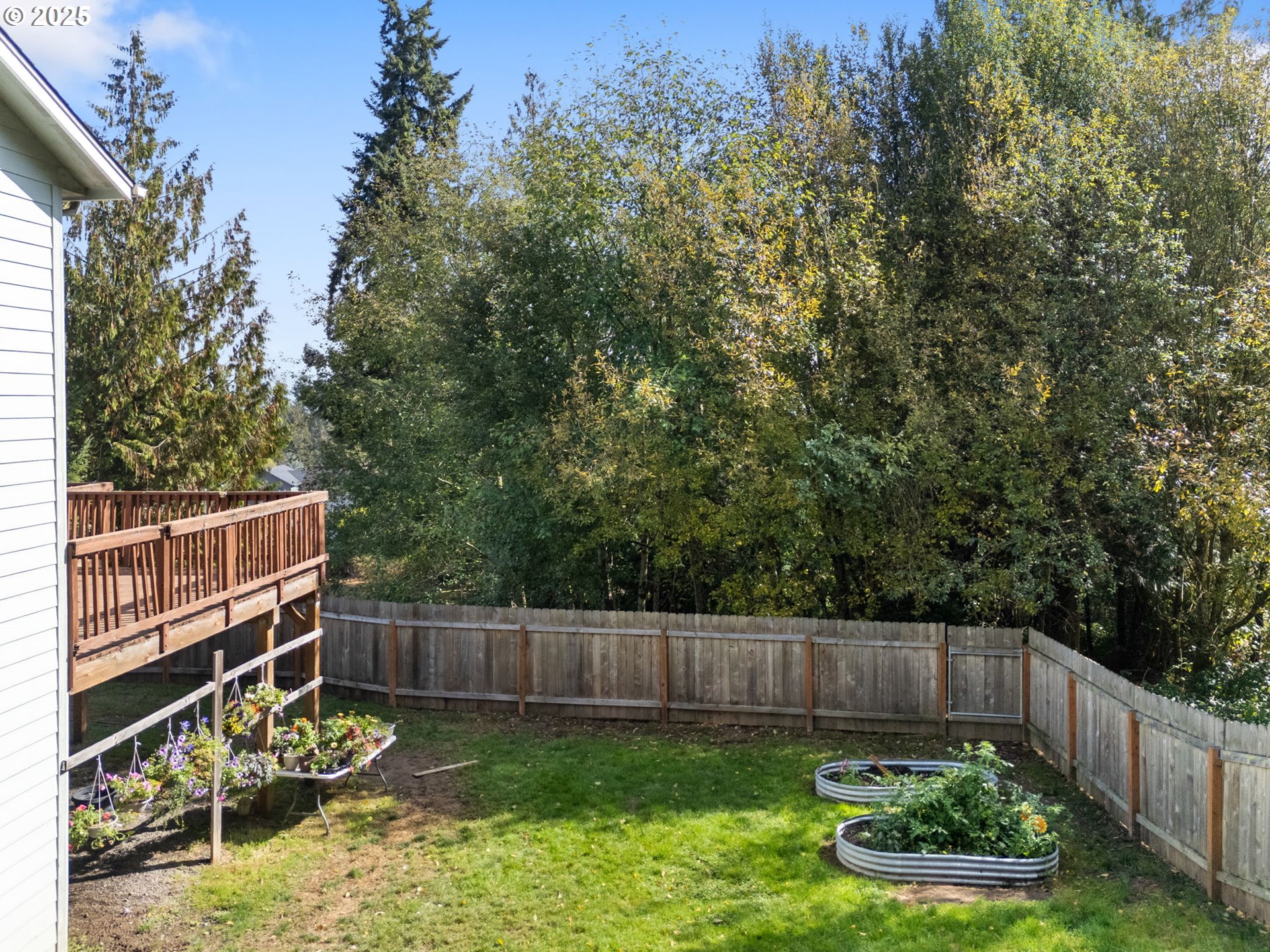117 Altavista Road Longview, WA 98632 - Photo 32 of 40 a view of a backyard with plants and wooden fence