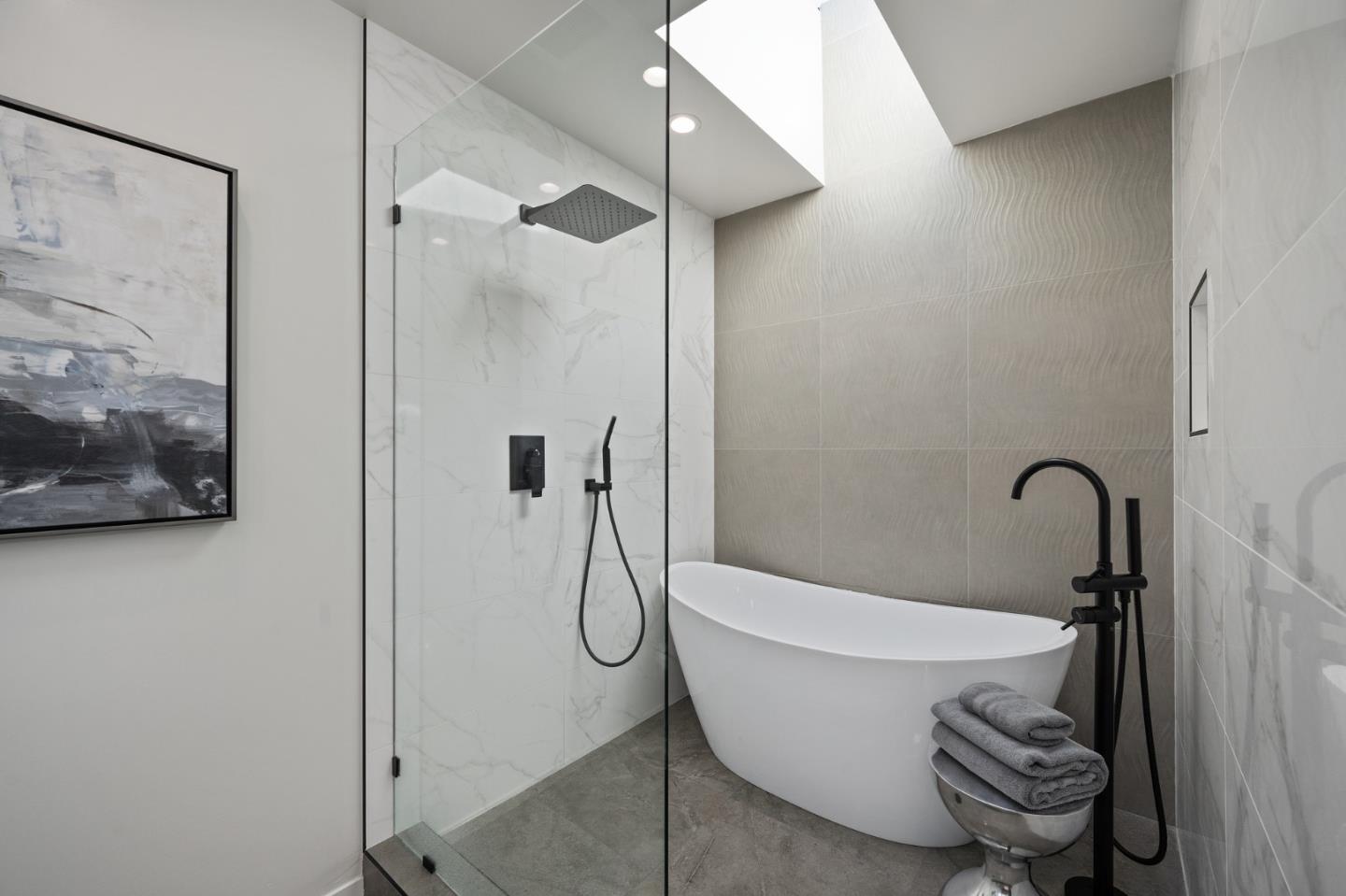 1157 Ruby Street Redwood City, CA 94061 - Photo 18 of 31 a bathroom with a white bath tub and shower