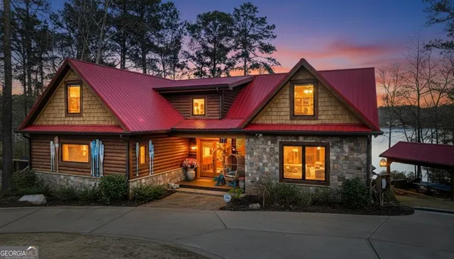 a view of a town with brick walls